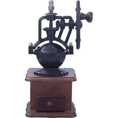 Moulin à café manuel vintage en bois, idéal pour le café filtre, la cafetière à piston et la cafetière à piston. (1/5)