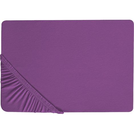 Spannbettlaken JANBU Baumwolle 140 x 200 cm Purpur