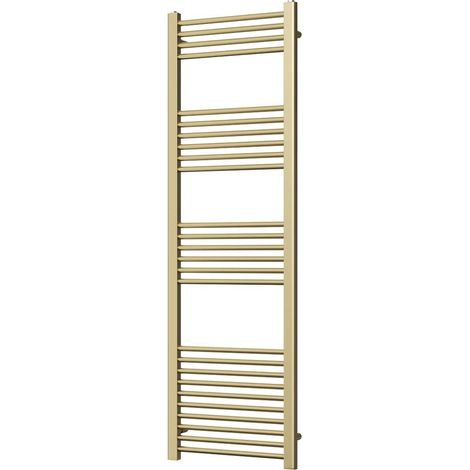 Zeal - Brushed Brass Heated Towel Rail - H1600mm x W500mm - Straight (1/2)