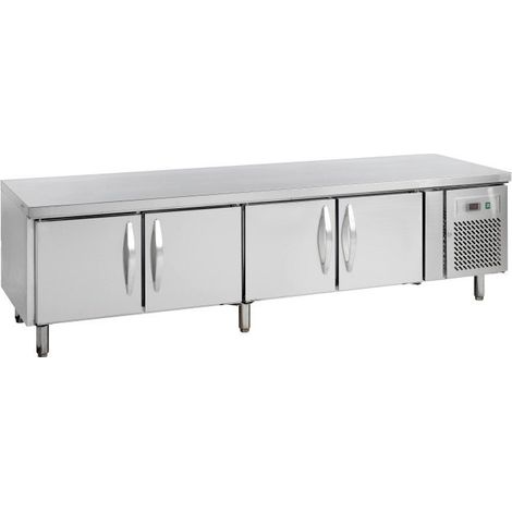 Soubassement positif 350 Litres, 4 portes pleines GN 1/1,300 W, 220 V - MONO