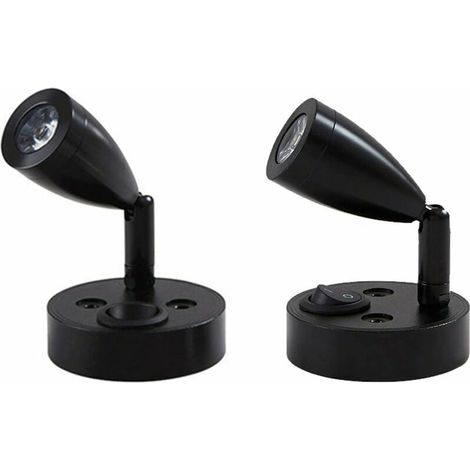 Pieces 12V LED Spot Reading Lamp Bedside Wall Light Dimmable Switch Motorhome Caravan Van Caravan Interior Light for Boat Motorhome (Black,Short)
