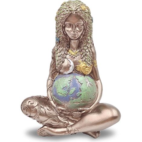 Statue de la Déesse Terre Mère Gaia en Bronze, Décoration Maison/Bureau, Art, Salle, Mother Earth Statue, Idéal pour Intérieur et Extérieur (1/5)