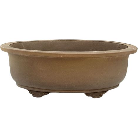 Vaso per bonsai ovale in gres 35x25,5,11 cm - YH069b