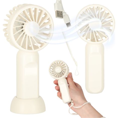 Mini ventilateur USB portable/de table avec support, USB-C, 3 vitesses (1/5)