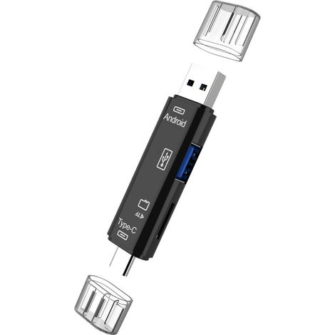 5-in-1 Multifunktions-SD-Kartenleser – Micro SD/TF, USB-C OTG, geeignet für MacBook Pro (1/5)