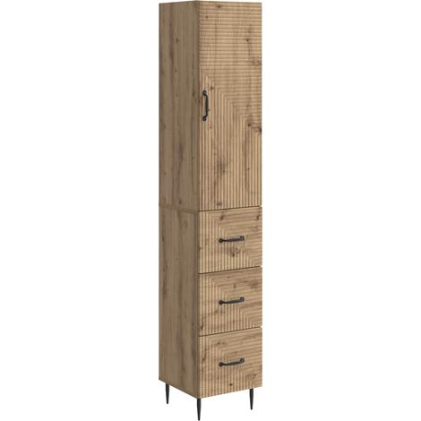 Schrankset 2 pcs Artisan-Eiche 33 x 34,5 x 90 cm Holzwerkstoff vidaXL