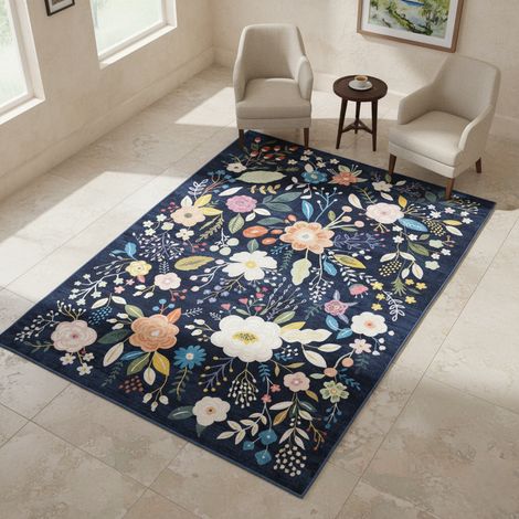 Tapis de salon Damaskus Tapis moderne au design floral 160 x 230 cm