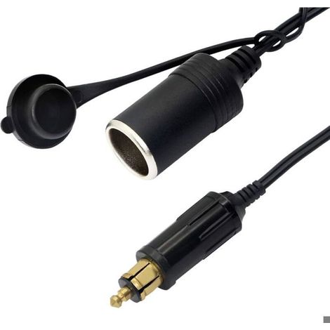 Adaptateur Allume-Cigare DIN mâle 18AWG 45 cm pour prise européenne (1/4)