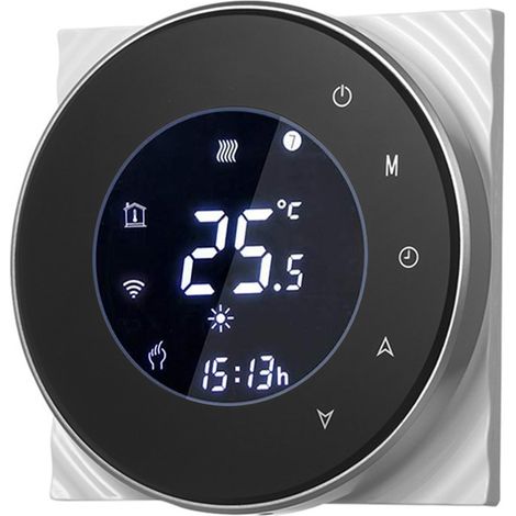 Digitales Thermostat mit LCD-Touchscreen zur Temperaturregelung für Gas und Wasser, AC 95–240 V, 5 A (1/5)
