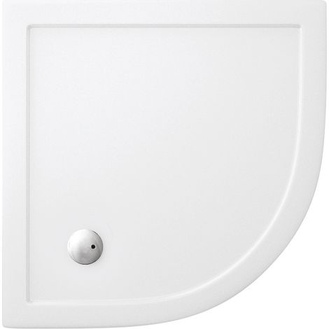Piatto doccia semicircolare in acrilico iniettato extra strong misure l80 x p80 x h3,5 cm - confezione 1