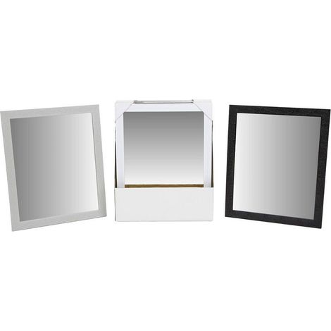 TrAdE Shop Traesio - Specchio Rettangolare Specchiera Con Cornice Decorata In Pvc 40 X 50 Cm 219108 -