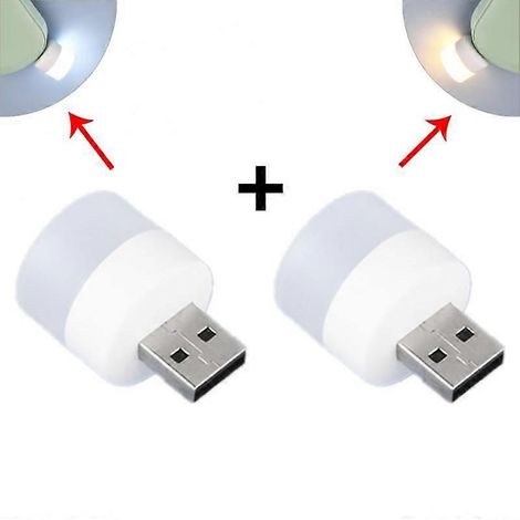 1086 lampes rechargeables USB, mini veilleuse LED, lampe de lecture avec batterie externe (1/4)