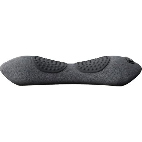 Appareil de massage dorsal 3 en 1 Smooth Triple Fusion avec chaleur, traction et vibration pour soulager la sciatique et les douleurs lombaires, support lombaire ergonomique (noir)-AquaForge (1/5)