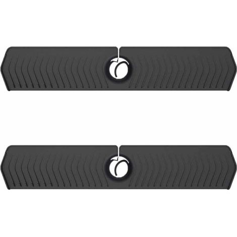 Tapis d'évier universel, protection pour plan de travail, tapis d'évacuation pour évier de cuisine, tapis d'évacuation pour égouttoir de buanderie, noir