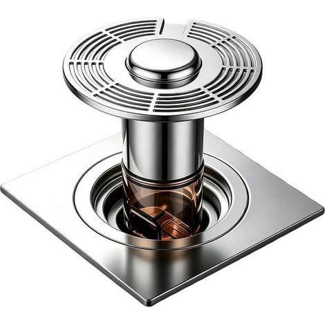 Bonde de douche - Dispositif désodorisant automatique avec flotteur et noyau absorbant (1/5)