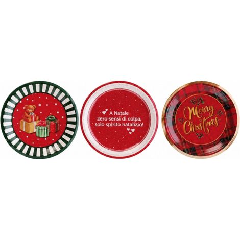 Ad Trend Piattini Natalizi in Carta Assortiti Ø18 cm 1 Confezione – Accessori Tavola Monouso di Natale (1/2)