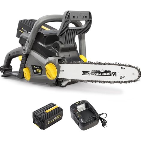 Tronçonneuse sans fil à batterie, 40 V, guide 14 pouces, GT ELEC + batterie 4 Ah + chargeur (1/5)