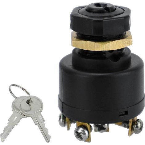 Interruptores de arranque de 3 posiciones para automóviles, embarcaciones y motocicletas de 12 V con 2 cerraduras de llave. (1/5)
