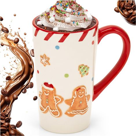 Weihnachtsbecher für Kaffee und Tee, Geschenkidee für die Feiertage, XL (1/4)