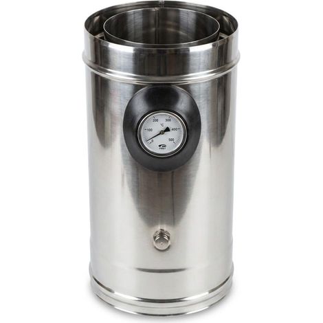 Maka Modulo Prelievo Fumi e Termometro Doppia Parete Aria Inox Inox Ø 100 mm (esterno 150) (1/5)
