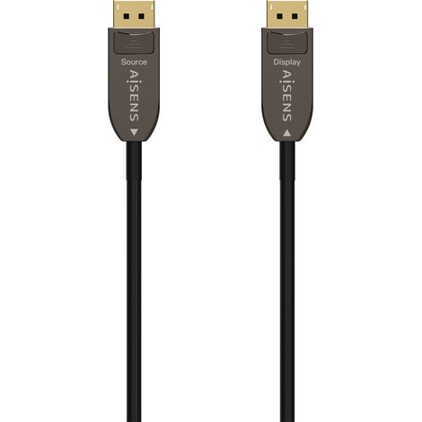 Cable Displayport 1.4 AOC 8K Aisens A155-0608/ Displayport Macho - Displayport Macho/ 20m/ Negro