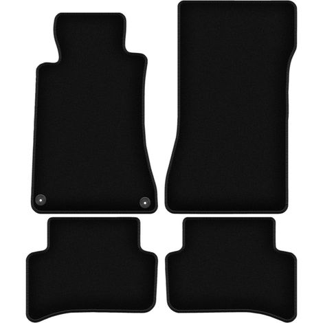 Tapis de sol en velours noir BASIC pour : Mercedes C W203 coupé (2000-2008) (1/5)