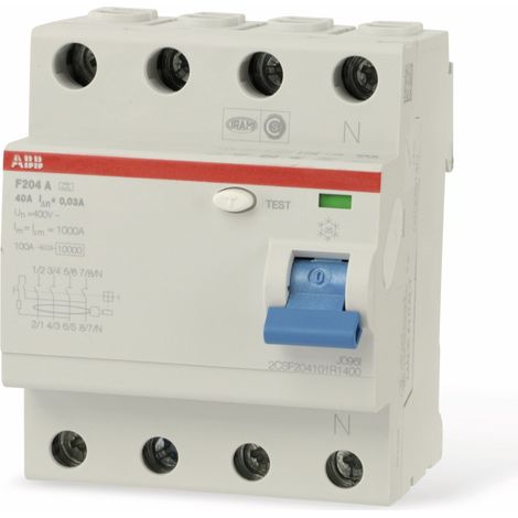Le Sanitaire – Disjoncteur différentiel 4 pôles 40A 30mA Type A – Protection électrique efficace – Pour installations domestiques et professionnelles (1/2)