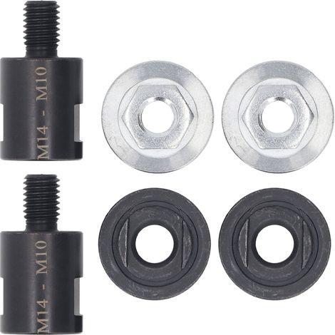 2 adaptateurs femelles vers mâles pour meuleuse d'angle, convertisseurs en acier CVR pour disques de coupe et forets M14 et M10