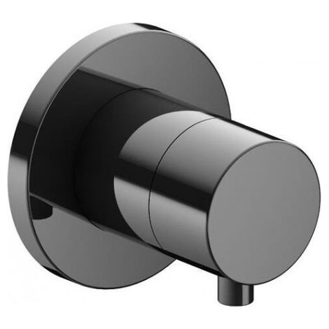 Raccord Keuco IXMO 59541, robinet d'arrêt pour montage encastré DN15 avec poignée IXMO Comfort, Coloris: Chrome noir poli - 59541121001