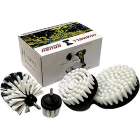 Brosse de Nettoyage pour Voiture - Brosse de Nettoyage pour perceuse - Brosse de Roue - Tapis de Voiture - Brosse de détail - Nettoyeur de Tapis - Nettoyage de Tissus - Accessoires de Bateau (1/5)