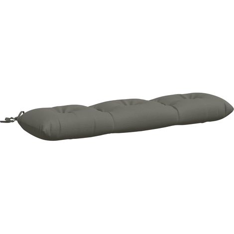 Coussin de banc VIANEN - 120 × 30 × 12 cm - gris - 100 % polyester