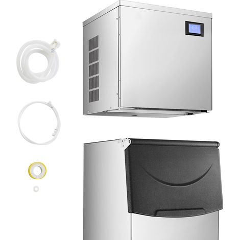 Mophorn Eismaschinenkopf für kommerzielle Eisproduktion, Edelstahl und PE-Kunststoff, 163 kg/Tag, mit intelligentem Bedienfeld und einfacher Reinigung per Knopfdruck