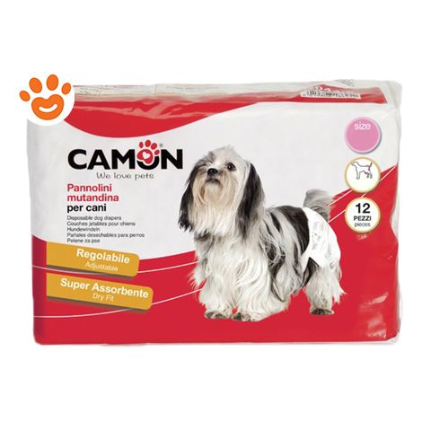 Camon Dog Pannolini Mutandina - Camon Dog Pannolini Mutandina - Confezione da 12 Pezzi (Taglia XL)