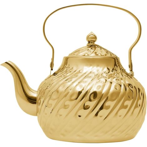 Théière en acier inoxydable 2L Théière avec infuseur Aspect généreux Théière domestique Théière avec infuseur Théière en acier inoxydable pour la maison ou le restaurant (1/5)