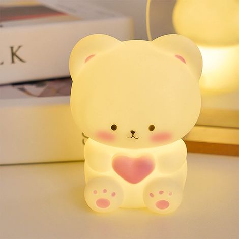 Veilleuse Panda - Veilleuse LED Rechargeable et Réglable en Intensité - En Silicone Souple pour Chambre d'Enfant - 1 Pièce (1/5)