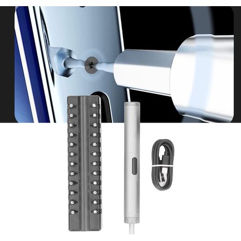 Tournevis électrique à frein automatique, tournevis de réparation rechargeable avec porte-embouts de tournevis rechargeable, norme européenne AC100-240V. (1/5)