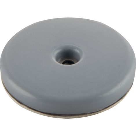 Teflongleiter mit Schraube rund, ø 22 mm, Höhe 7,5 mm, graublau