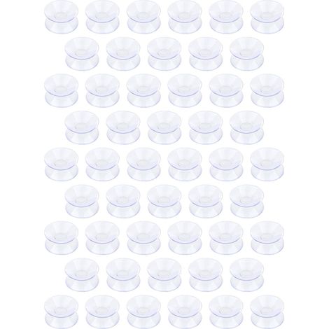 Lot de 50 ventouses double face Pawfly de 3 cm (1,2 pouce), en PVC transparent, pour miroirs de table en verre. (1/5)