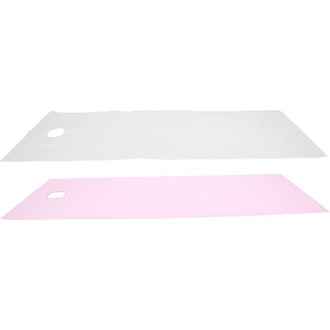 Lot de 2 Draps Jetables de Table de Massage, Housse Imperméable Respirante en Polyester, Blanche et Rose, pour Spa et Institut de Beauté (1/5)