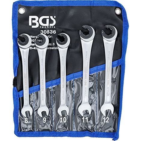 Kraftmann Set di chiavi miste nichelate 5 pezzi 8-12 mm (1/4)
