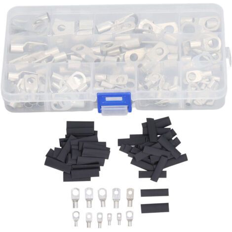 VURAHOME - 220 PCS Cuivre Connecteur de cosses à anneau en ABS résistant à la chaleur avec boîte de rangement pour système solaire,DUBUNS