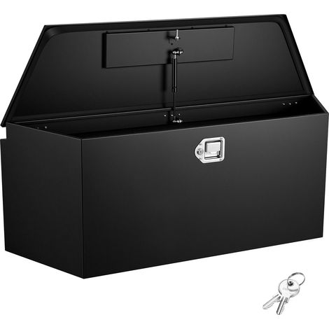 Coffre de rangement pour timon de remorque, 1245 x 353 x 470 mm en acier, boîte à outils robuste avec serrure et clés, organisateur utilitaire pour benne de pick-up, camping-car, SUV, véhicule tout-te (1/5)