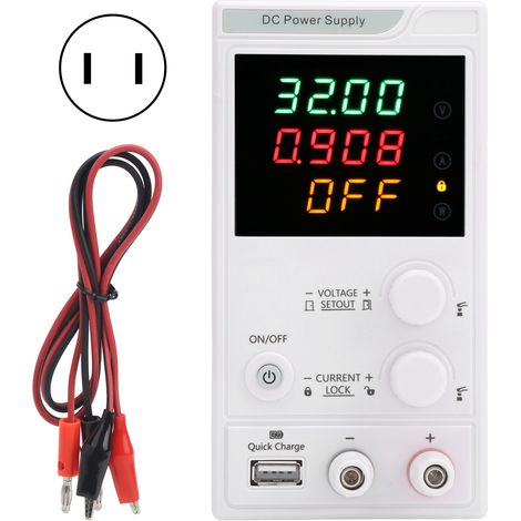 Alimentation 30V 5A DC Régulée Stabilisée avec Afficheur LED pour Industrie Fabrication, Prise US 110V 50Hz (1/5)