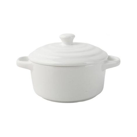 Vaisselle - Plat - Plat à four à double poignée - Bol en céramique - Moyen - 300 ml - Blanc (1/5)