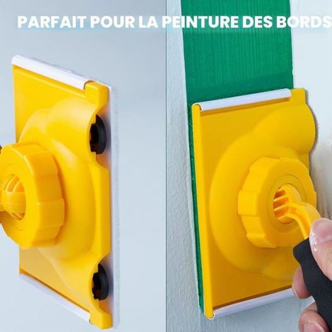 Paint Edger - 360° Rotating Handle - For Walls Corners Ceilings - 4 Inch - 7 Pieces Including 5 Replacement Pads (1/5)