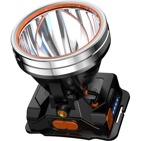 DirigéLampe frontale/torche rechargeable à quatre cœurs haute luminosité, idéale pour le camping, la chasse et la pêche  lumière blanche