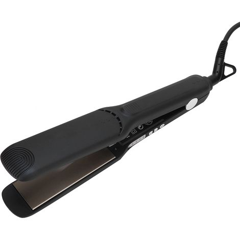 Lisseur électrique professionnel, chauffe en 45 secondes, outil de coiffage, noir, prise américaine, 100-240 V (1/5)