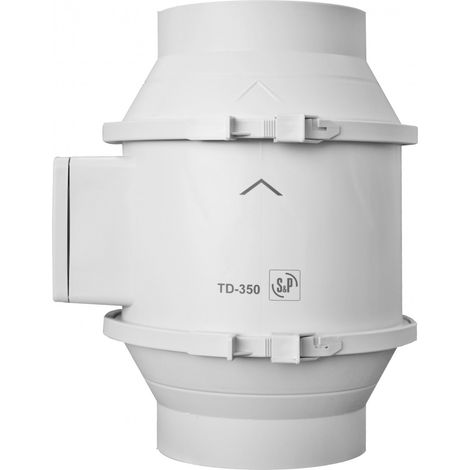 Ventilateur de conduit, 250/330 m3/h, 3 vitesses, moteur 60 Hz, D 125 mm S&P (UNELVENT) 256555 (1/4)