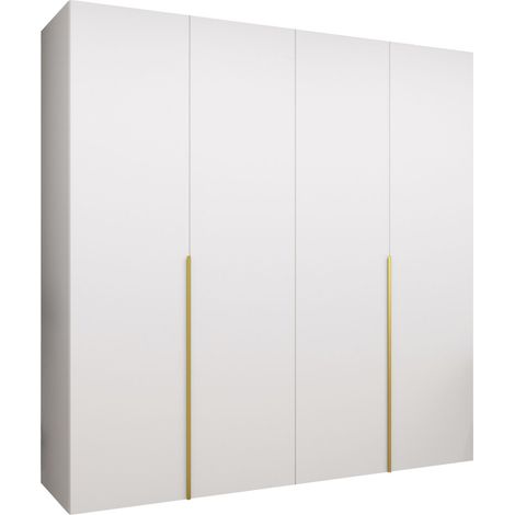 Armario Hartford 537, Blanco, 202x200x52cm, Puertas de armario: Con bisagras, Número de estantes: 0 (1/5)