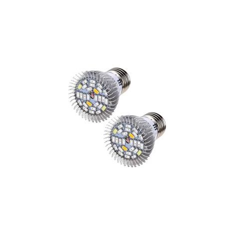 2pcs E27 Lumière de Croissance des Plantes 85-265V LED Grow pour Jardin Hydroponique Intérieur Serre 18W